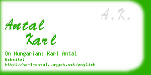 antal karl business card